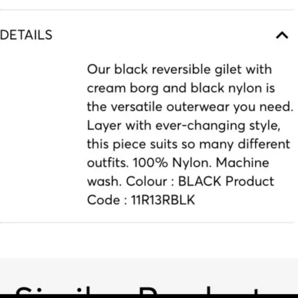 Topshop puffer vest jacket with reversible sherpa lining in black sz M - Picture 3 of 7